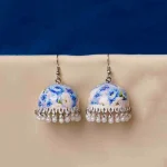Floral Meenakari Bell Jhumka