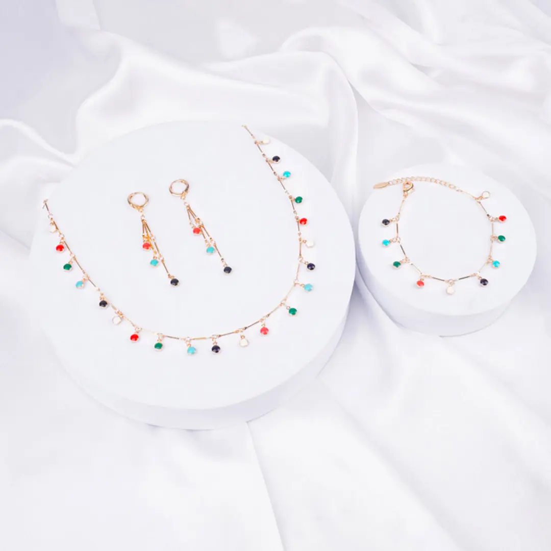 DSC4744.webp Radiant Multicolour Enamel Jewellery Set - Image 1