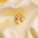 Golden Constellation Ring