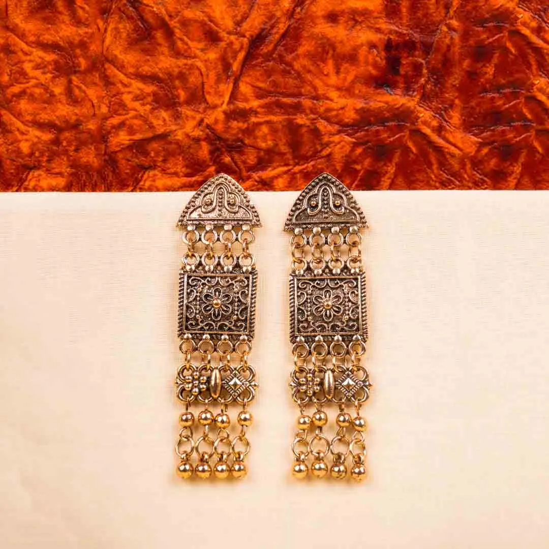 DSC6146.webp Antique Intricate Geometric Earrings - Image 1