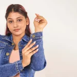 Light Blue Denim Crop Jacket - Image 4