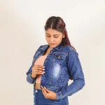 Light Blue Denim Crop Jacket - Image 9
