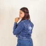 Light Blue Denim Crop Jacket - Image 3