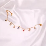 Colourful Gemstone Chain Bracelet