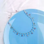 Colorful Butterfly Crystal Charm Necklace - Image 2