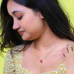 Golden Twin Floral Chain Necklace - Image 6