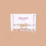 Pack of 6 Golden Crystal Starfall Mini Studs  Combo
