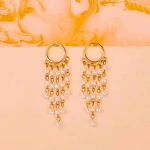 Cascading Pearl Dangle Earrings